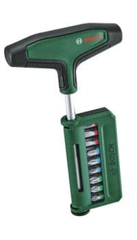 Отвертка Bosch для бит, Т-образная рукоятка, 19 насадок, 100мм, сталь CrV