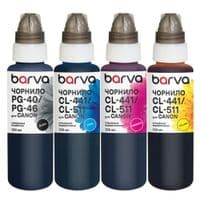 Комплект чорнил Barva Canon PG-37/38/40/41/46/50/51/84, Black / Cyan / Magenta / Yellow, 4x100 мл, пігментні/водорозчинні, флакон OneKey (CPG40-100-MP)