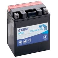 Аккумулятор автомобильный EXIDE AGM 12Ah (+/-) (210EN) (ETX14AHL-BS)