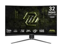 Монітор MSI 31.5" MAG 325CQPF-E18 2xHDMI, DP, Audio, VA, 2560x1440, 180Hz, 0.5ms, sRGB 111%, CURVED, AdaptiveSync, HAS