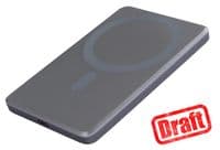Акумулятор портативний літій-іонний Power Bank 2E Slim Wireless QI 5000мА·год, 20Вт, PD, сірий