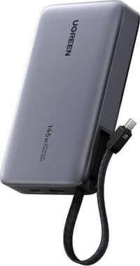 Батарея универсальная Ugreen 20000mAh 145W with Built-in Cable (PB551 55992B)