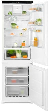 Холодильник Electrolux встроенный с нижн. мороз., 177x55х55, холод.отд.-192л, мороз.отд.-61л, 2дв., Е, Combi, инв., диспл внутр., зона св-ти, белый