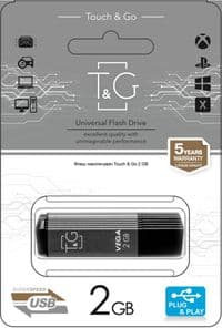 Флеш накопичувач USB 2Gb T&G Vega TG121, Grey, USB 2.0 (TG121-2GBGY)