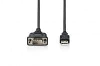 Адаптер DIGITUS USB 2.0 > RS232 (M/M), FT232RNL, 1.8m