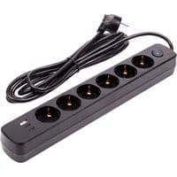 Фільтр PowerPlant 3м, 3x0.75мм2, 6 розеток, 1xUSB, 2xType-C, євро, 100% мідь (YS-N6086/3c)