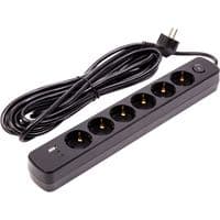 Фільтр PowerPlant 7м, 3x0.75мм2, 6 розеток, 1xUSB, 2xType-C, євро, 100% мідь (YS-N6086/7c)