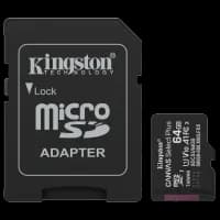 Модуль флеш-памяти Kingston MICRO SDXC 64GB UHS-I W/ADAPTER