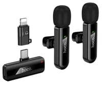 Беспроводная микрофонная система HOCO L20A Fair dual-mic (iP/Type-C) Black