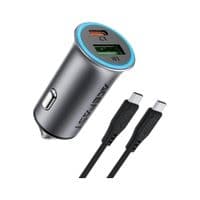 Автомобільний зарядний пристрій ACEFAST B16 95W (USB-A+USB-C) dual port metal car charger set (P5) Metal Gray