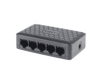 5ти портовый Ethernet коммутатор ONV-H1005ES в черном корпусе, 5*100Мб портов, 5В 1Ач, 87.7 55 23.9 мм