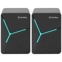 Колонки ColorWay, Black, 2x3 Вт, 3.5 мм, LED подсветка, питание от USB, 1.1 м (CW-SPU01BK)