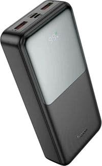Універсальна мобільна батарея 20000 mAh, Hoco J136A "Sirui", Black, 22.5 Вт, 1xType-C (PD3.0) / 2xUSB (QC3.0), LED індикатор заряду
