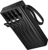 Універсальна мобільна батарея 20000 mAh, Hoco J155 "Shine", Black, 22.5 Вт, 2xType-C (PD3.0) / 2xUSB (QC3.0), LED індикатор заряду