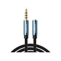 Кабель мультимедийный 3.5mm M to 3.5mm F 1.5m AV118 blue Ugreen (40674)
