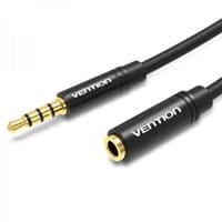 Кабель подовжувач Vention 3.5 мм - 3.5 мм (F/M), 1 м, Black (BHCLF)
