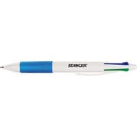 Ручка шариковая Stanger автоматическая 1,0 мм, 4-х цветная, 10 шт (PEN-ST-4CP-10)