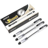 Ручка масляная Baoke Smooth 0.7 мм, с гриппом черная, 12 шт (B32-black)