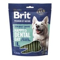 Лакомство для собак Brit Premium Dental Snacks L для больших пород с коллагеном и спирулиной 250 г (8595602573967)