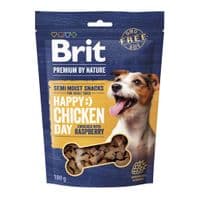 Лакомство для собак Brit Premium Semi-moist Snacks Chicken with Raspberry полувлажные с курицей и малиной 180 г (8595602573912)