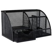 Настільний набір H-Tone металевий, 22 х 14 х 13 см, чорний (JJ41220)