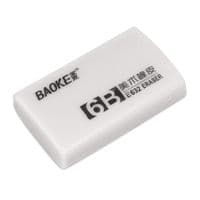 Гумка Baoke прямокутна 39 х 23 х 10 мм, TPR білий 6B, 36 шт (E632)