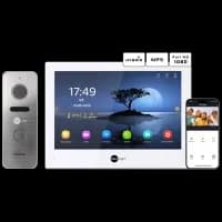 Комплект видеодомофона Neolight ALPHA Hybrid + PRIME FHD Silver с уголком