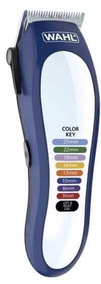 Машинка для стрижки Wahl Color Pro Lithium, сеть+аккум., вибрационный мотор, насадок-10, кейс, масло и ножницы в компл., сталь, бело-синий