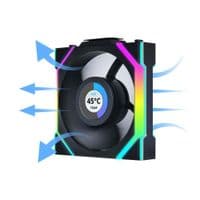 Вентилятор Lian Li Uni Fan SL Wireless LCD 120-3 Reverse Black (G99.12RSLLCD1W3B.00)