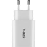 Зарядное устройство для Globex 2xUSB-C 30W FastPower white (30WCC)