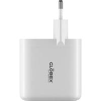 Зарядное устройство для Globex GaN 1xUSB + 1xUSB-C 65W FastPower white (GaN65WAC)