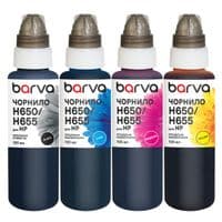 Чернила Barva HP 122/178/650/655 4x100 мл, специально, pigmented BK+C/M/Y (H655-100-MP)