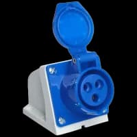 Розетка стаціонарна зовнішня UEA 113 16А 220В 2Р+Е IP44