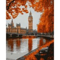Картина по номерам Santi алмазная мозаика "Осенний Лондон", 40*50см на подрамник (956060)