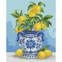 Картина по номерам Santi алмазная мозаика Лимонный букет 40х50 см на подрамник (956052)