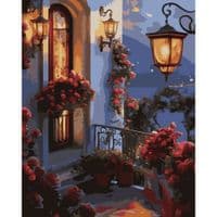Картина по номерам Santi "Цветы на балконе", 40*50см, LED подс (956656)