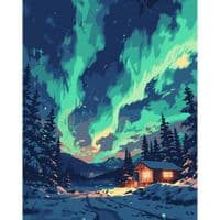 Картина по номерам Santi "Северное сияние", 40*50см, LED подсв (956655)