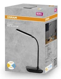 Лампа настільна OSRAM Panan DISK SQ 12W 3000К 4000К 6500К з димером, чорний
