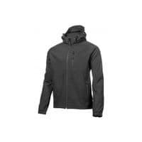Куртка робоча Hoegert DITTER HT5K260-3XL з капюшоном SoftShell 96% поліестер/4% еластан чорна, 3XL (58) (HT5K260-3XL)