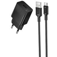 Сетевое зарядное устройство с кабелем BOROFONE BAS71A Source single-port charger set(Type-C) White