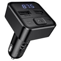 АЗУ с FM-модулятором BOROFONE BC63 Selecto car BT FM transmitter Black