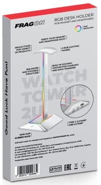 Держатель для наушников FragON Watchtower 2U RGB Silver (FGLHH22WTWTR2URGB)