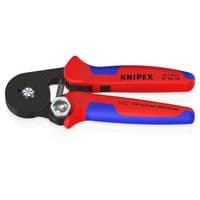 Клещи обжимные KNIPEX, для обжима наконечников гильз 0.08-16мм2, 180мм, 0.445кг