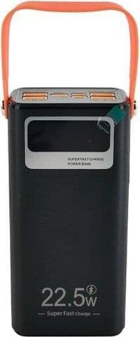 Універсальна мобільна батарея 30000 mAh, WUW TUGII Y103, Black, 22.5 Вт, 1xType-C (PD3.0) / 4xUSB (QC3.0), цифровий LED дисплей, LED ліхтарик (TUGII-Y103)