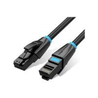 Патч-корд 1м, UTP cat 7 RJ-45 black Vention (IBKBF)