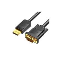 Кабель мультимедийный DisplayPort M to VGA M 1.5m black Vention (HBLBG)