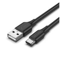 Кабель для передачи данных USB 2.0 AM — USB-C 2.0 м 3A черный Vention (CTHBH)