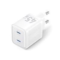 Зарядное устройство Vention 2xUSB-C PD45W GaN transparent white (FCFW0-EU)