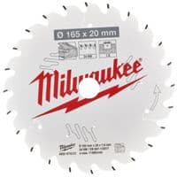 Диск бдительный Milwaukee PFTE THIN KERF, 165х20х1, 6мм, 24 зуб. (4932471931)