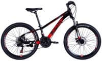 Велосипед Space 24" MERCURY DD FR рама-11" AL 2026 черно-красный (OPS-SP-24-065)